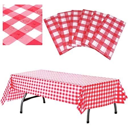 Amazon Anapoliz Plastic Checkered Tablecloth Pcs Pack