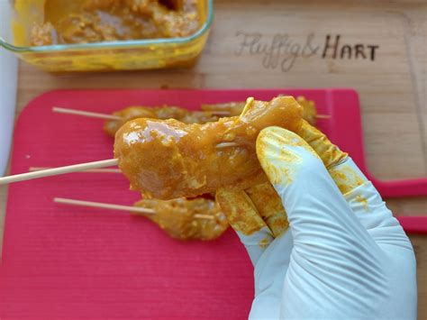 Chicken Satay Saté Spieße mit Erdnusssauce aus Singapur