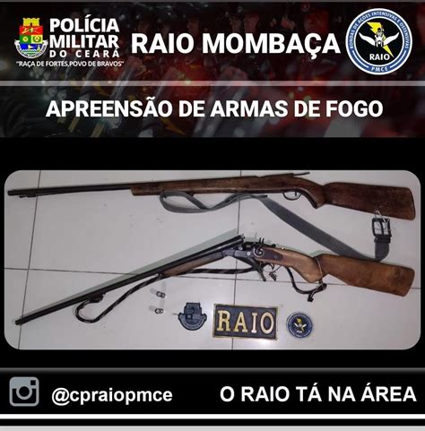 CPRAIO apreende duas espingardas em Mombaça CE Polícia Militar