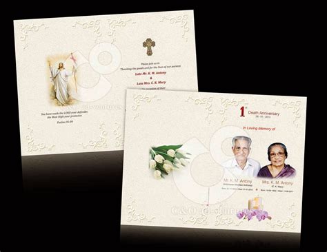 Design Death Anniversary Card - Printable Form, Templates and Letter