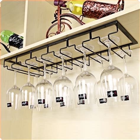 Mikilon Kitchen Upside Down Wine Glass Holder Household Wine Cabinet Hanging Cup Holder