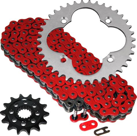 Amazon Caltric Red O Ring Drive Chain Sprockets Kit Compatible