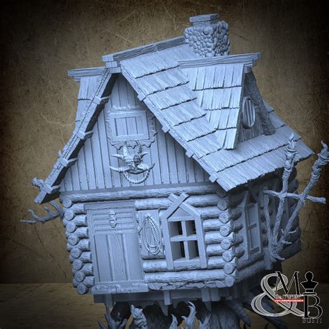 Baba Yaga S Hut Miniature To Assemble And Color In Resin Etsy