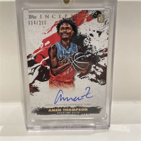 Topps Inception Ote Amen Thompson On Card Auto Ia At