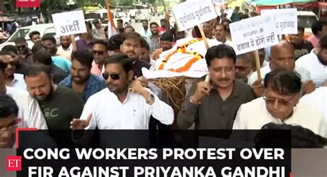 Congress Madhya Pradesh Congress Workers Protest In Bhopal Over FIR