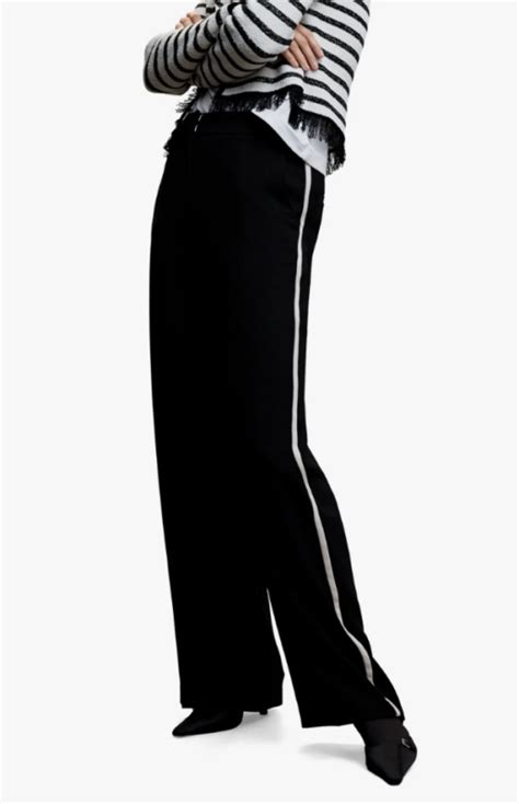 Amanda Batula S Black Side Stripe Pants