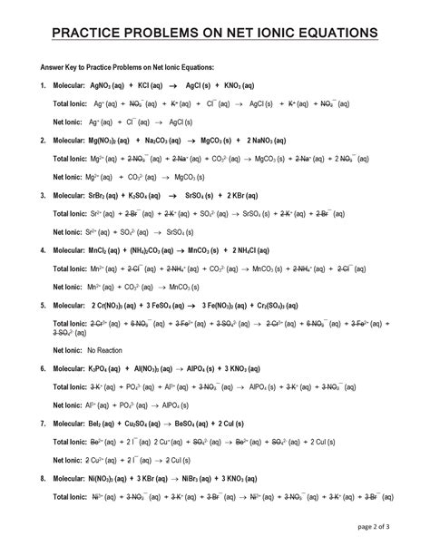 Free ionic equations worksheet, Download Free ionic equations worksheet ...