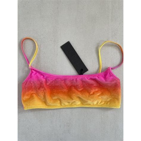 Triangl Swimwear Swim Triangl Swim Bikini Top Ombre Rainbow Velvet Mica Swimwear Poshmark