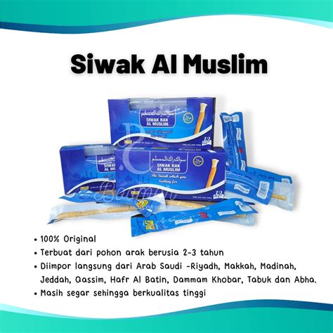 Jual Siwak Basah Al Muslim Sunnah Perawatan Gigi Satu Kotak Isi 12 Pcs