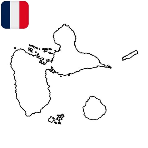 Mapa Islas Guadalupe Regi N De Francia Ilustraci N Vectorial