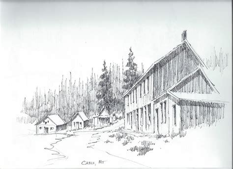 Cable Ghost Town 2 Drawing By Kevin Heaney Fine Art America