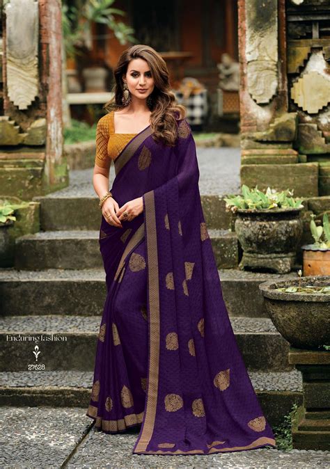 Subhash Sarees Sarbani Vol 4 Chiffon With Foil Printed Fancy Saree