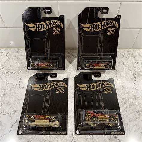 Hot Wheels Pearl And Chrome 2023 Set Of 4 Cars 55th Anniversary EBay