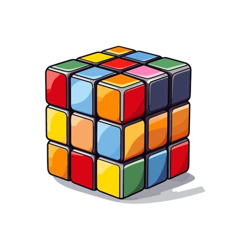 Vector Del Cubo De Rubiks Sobre Un Fondo Blanco Vector Premium