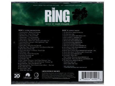 The Ring Soundtrack 2 Cd Hans Zimmer Cd Soundtrackcz