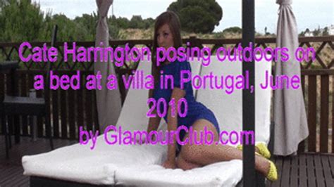 Cate Harrington Stripping Naked Outdoors On Four Poster Bed WMV Glamour Club Video Clips