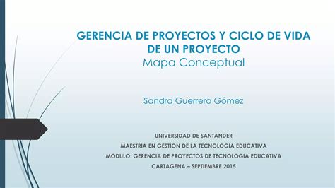 Gerencia De Proyectos Y Ciclo De Vida Ppt