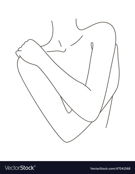 Lined Female Body Part Royalty Free Vector Image