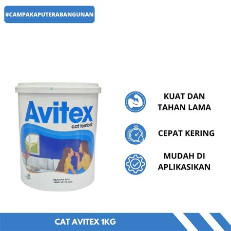 Jual Cat AVITEX 1kg Cat Tembok Dan Plafon Gypsum AVITEX 1 Kg Shopee