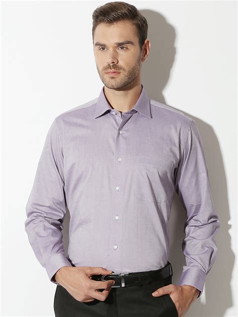 Buy Van Heusen Men Mauve Slim Fit Formal Shirt Shirts For Men 1826563 Myntra