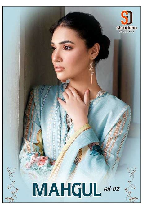 Shraddha Designer Mahgul Vol Lawn Cotton With Embroidery Work