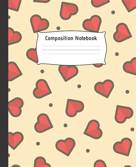 Composition Notebook Cute Wide Ruled Line Paper Notebook Perfect