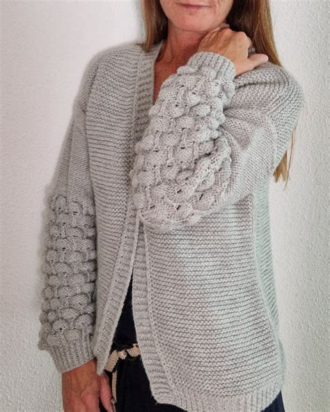 Cardigan Mangas Bodoque Tejer Con Lucila