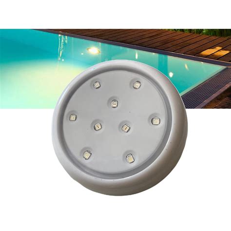 Led Luminária Para Piscina 80mm 9w Branco Quente 12v Submarino