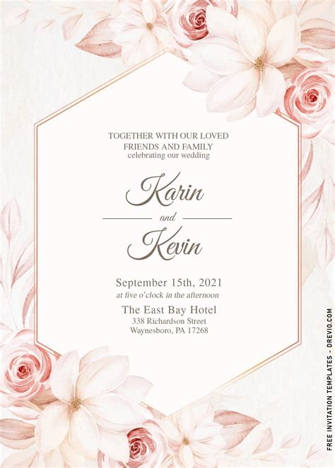 Modern Floral Wedding Invitation Templates Artofit