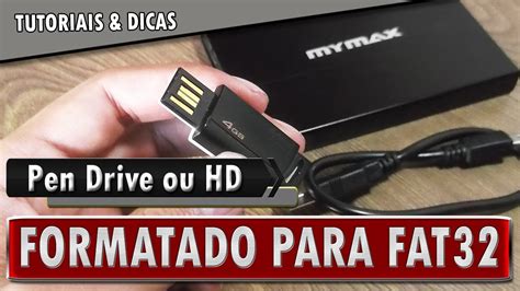 Como Formatar Pen Drive Ou Hd Externo De Ntfs Para Fat Youtube