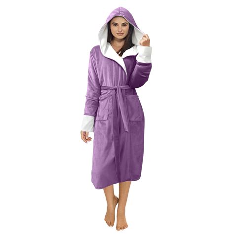 JDEFEG Winter Jacket Light Women Winter Coat Bathrobe Plush Lengthened