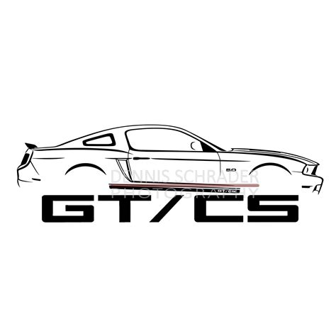 Ford Mustang Outline SVG