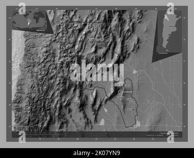 Catamarca Provincia Argentina Mapa De Altura Coloreado En Estilo Wiki