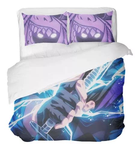 Edredom Casal Estampado Anime Naruto Sasuke Uchiha Susanoo