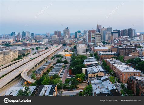 View Downtown Baltimore Skyline Maryland Stock Photo by ...