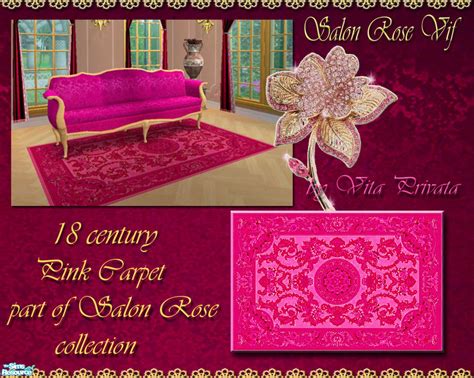 The Sims Resource Victorian Rose Furniture Set Pink Carpet