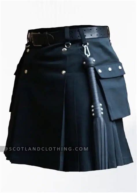 Premium Quality Black Utility Kilt Timeless And Versatile Attire For