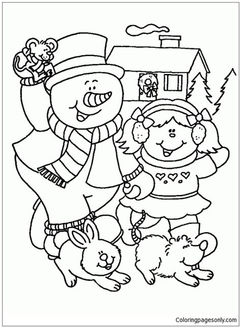 Christmas And Winter Coloring Page Free Printable Coloring Pages