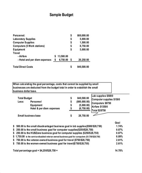 Operating Budget Templates Word Pdf Excel