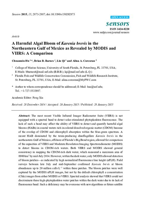 (PDF) A harmful algal bloom of Karenia brevis in the Northeastern Gulf of Mexico as revealed by ...