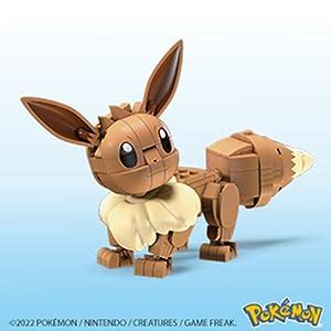 Mega Construx Pokémon Construye y Muestra Eeve Figura de 200 Bloques