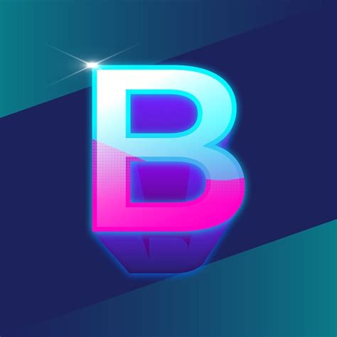 Premium Vector Letter B Glow Logo