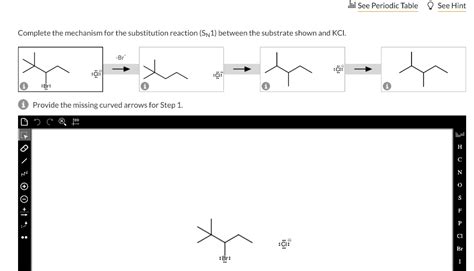 Solved Complete the mechanism for the substitution reaction | Chegg.com