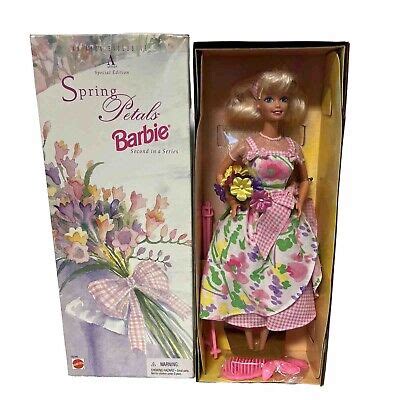 Vintage Spring Petals Barbie Doll Nd In Series Blonde Mattel Avon