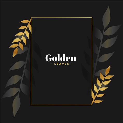 Free Vector Hand Drawn Golden And Black Leaves Graphic Design