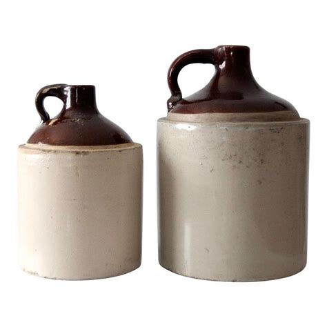 Antique Stoneware Crock Jugs A Pair Stoneware Crocks Antique