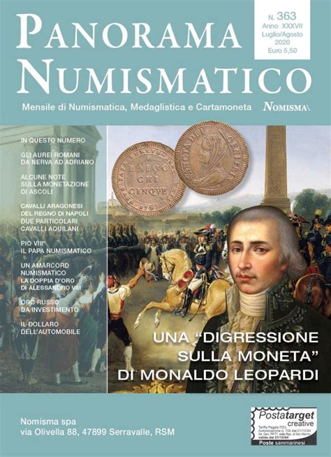 Panorama Numismatico N 363 Luglio Agosto 2020 PANORAMA NUMISMATICO