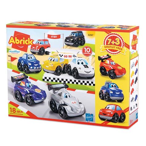 Coffret 10 véhicules Fast Car Abrick King Jouet 1er Age Abrick