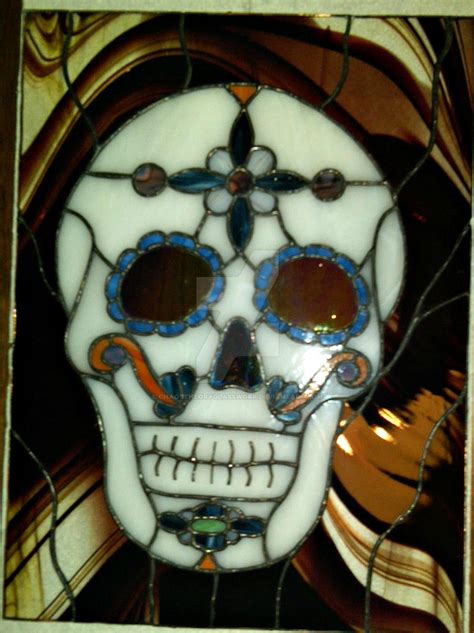 Stained Glass Sugar Skull By Chaostheoryglasswork On Deviantart