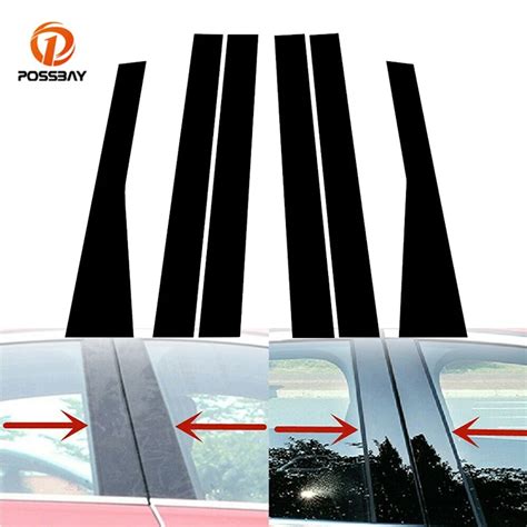 Pcs Car Pillar Posts Door Window Trim Stickers For Jeep Grand Cherokee